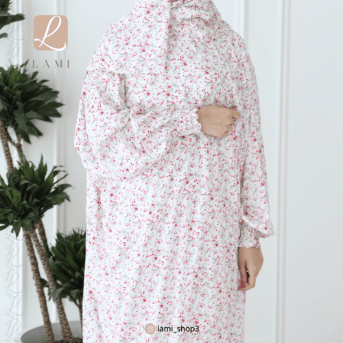 شرشف صلاة مشجر ابيض