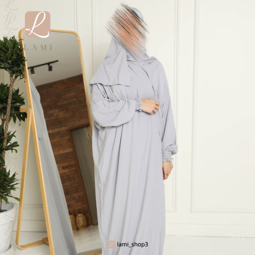 شرشف صلاة قطن بيور رمادي فاتح