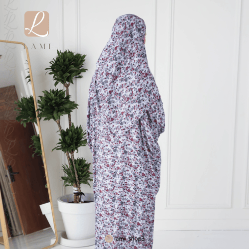 شرشف صلاة مشجر رمادي