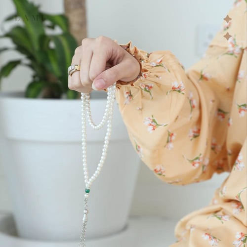 طقم شرشف صلاة مشجر - بيج