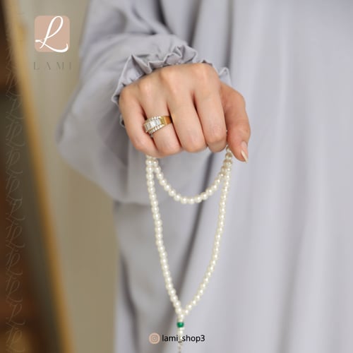 شرشف صلاة قطن بيور رمادي فاتح