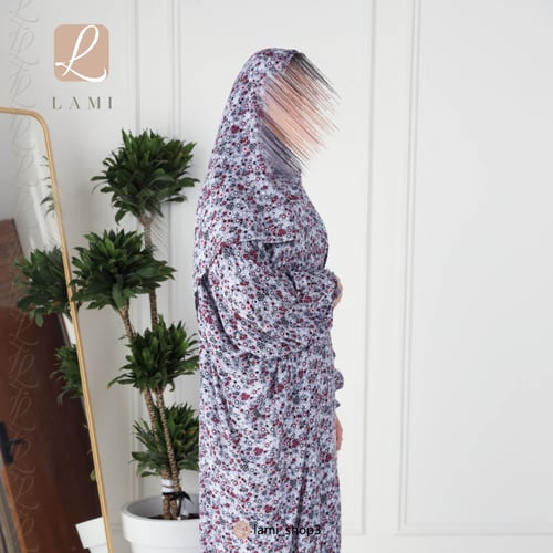 شرشف صلاة مشجر رمادي