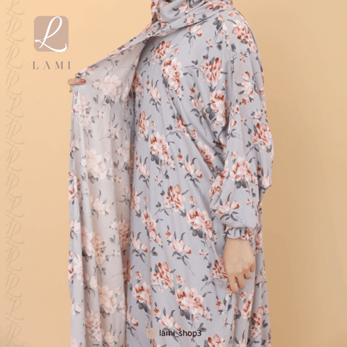 شرشف صلاة مشجر رمادي