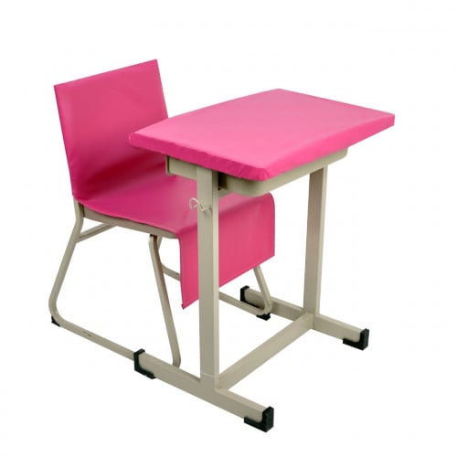 غطاء طاولة مدرسية جلد فوشي