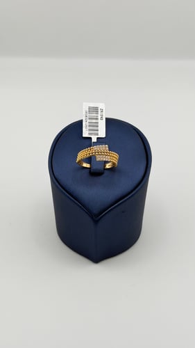 خاتم ذهب تصميم الماس عيار 21