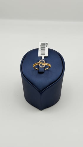 خاتم ذهب تصميم الماس عيار 21