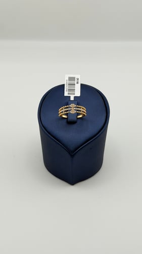 خاتم ذهب تصميم الماس عيار 21