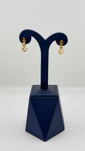 حلق ذهب تصميم بحريني عيار 21