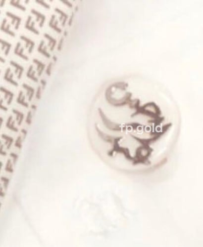 بروش صدف مطلي فضه المقاس الصغير اسم واحد فقط