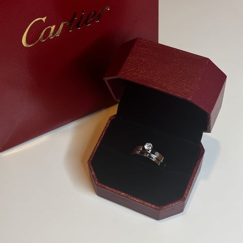 خاتم كارتير توينز اللون الفضي