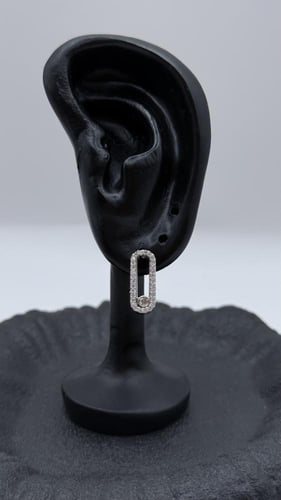 حلق ميسيكا فضي مختوم