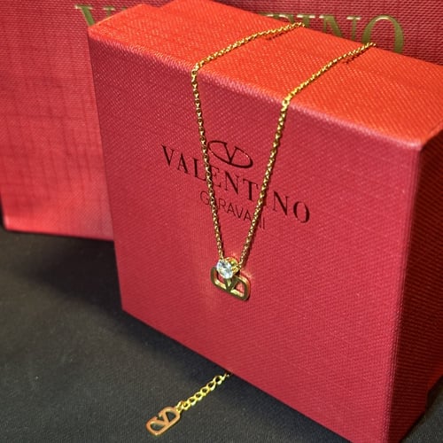 سلسال فالنتينو لوقو V مع فص كريستالي