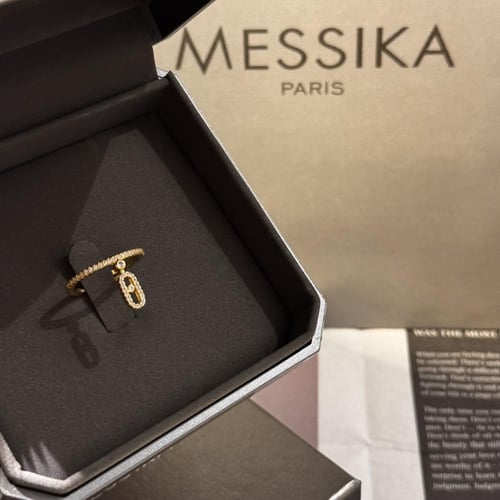 خاتم ميسيكا الجديد لون ذهبي (مقاس حر)