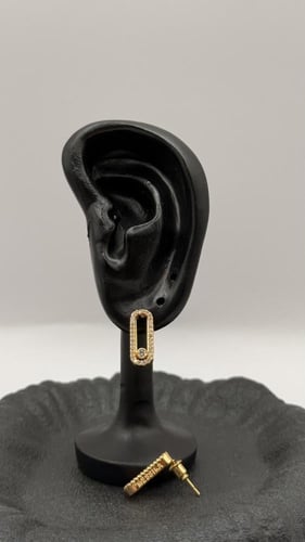 حلق ميسيكا ذهبي مختوم