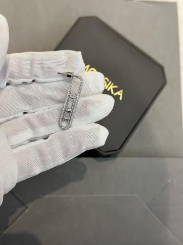 حلق ميسيكا شكل طولي فاخر بكريستال