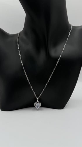 سلسال فضة قلب عيار 925