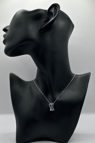 سلسال سواروفسكي TWIST ROWS BLUE