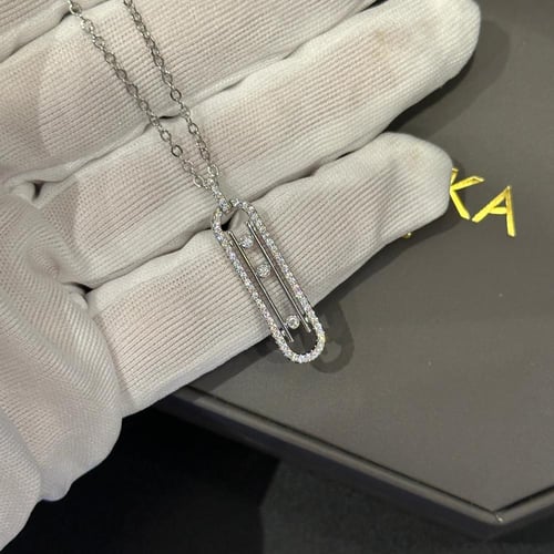 سلسال ميسيكا شكل طولي فاخر بكريستال