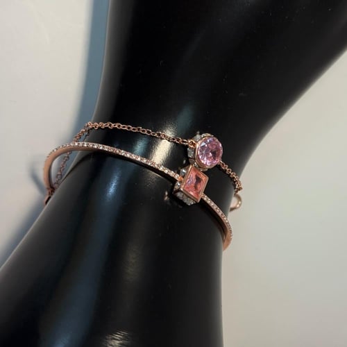 سوار سواروفسكي روز قولد بفصوص الشكل الجديد