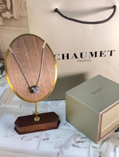 سلسال شوميه فضي مع كريستال ازرق