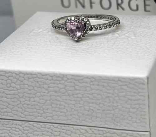 خاتم باندورا قلب وردي