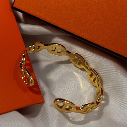 سوارة هيرمز ذهبي مقاس حر