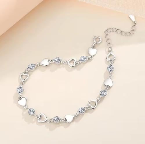 سوار فضة ريترو الكورية مع زريكون عيار 925