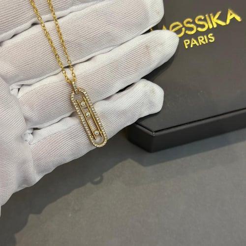 سلسال ميسيكا شكل طولي فاخر بكريستال