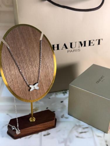 سلسال شوميه ابيض فضي مع فص