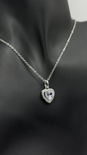 سلسال فضة قلب عيار 925