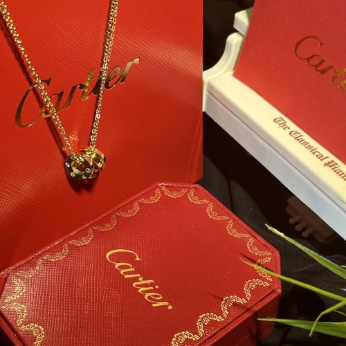 سلسال كارتير ثلاثي دوائر مع فص