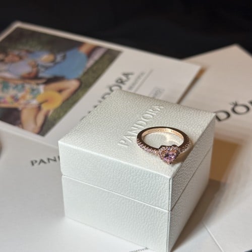 خاتم باندورا كريستالي وردي