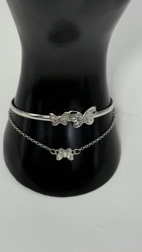 سوار فضة فراشات