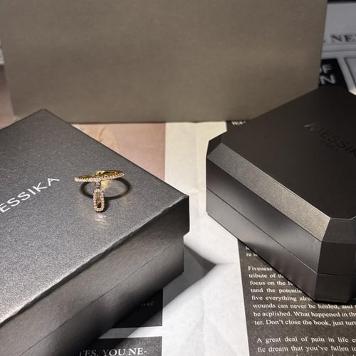 خاتم ميسيكا الجديد لون ذهبي (مقاس حر)