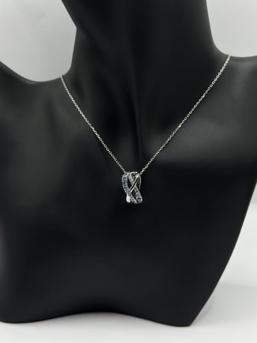 سلسال سواروفسكي TWIST ROWS BLUE