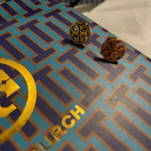 حلق توري بورش ذهبي دائري