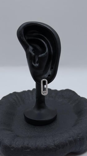 حلق ميسيكا فضي مختوم