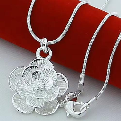 سلسال فضة وردة عيار 925