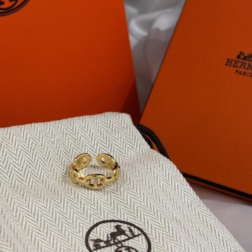 خاتم هيرمز ذهبي مقاس حر