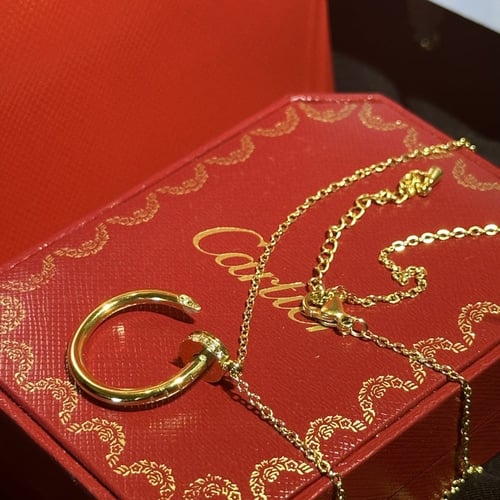 سلسال كارتير مسمار ذهبي مع الأحجار