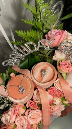 بكج الجوهرة فضة خاتم + سلسال