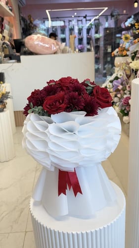 باقة الفستان احمر