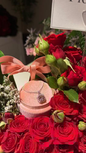 بكج سلسال الجوهرة الوردية فضة