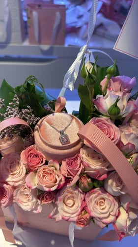 بكج سلسال الجوهرة الوردية فضة