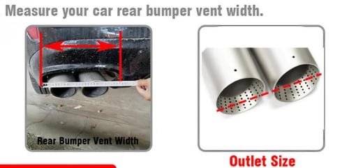 (طقم) مخارج شكمان كاربون فايبر مزدوج (مدخل وسطي -...