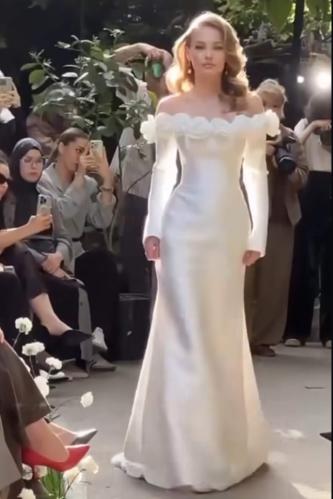 فستان سهرة - ابيض راقي