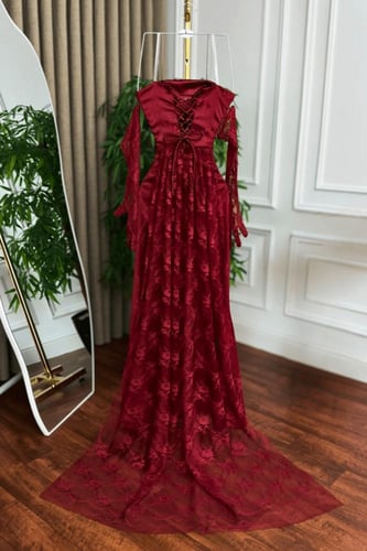 فستان دانتيل 3 اللوان