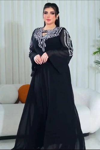 فستان سهرة - شيفون ثلاثة اللوان