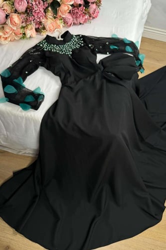 فستان سهرة - اسود تفته