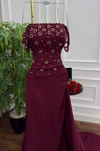 فستان سهرة - برغندي RN/044